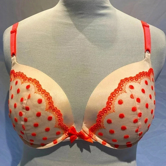 Victoria’s Secret Very Sexy Polka Dot Push-Up Bra, size 36DD - Picture 1 of 7